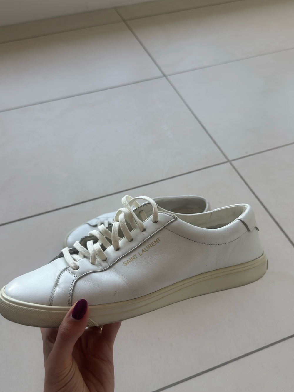 Saint Laurent Andy White Sneakers EU 42 - Picture 4 of 9
